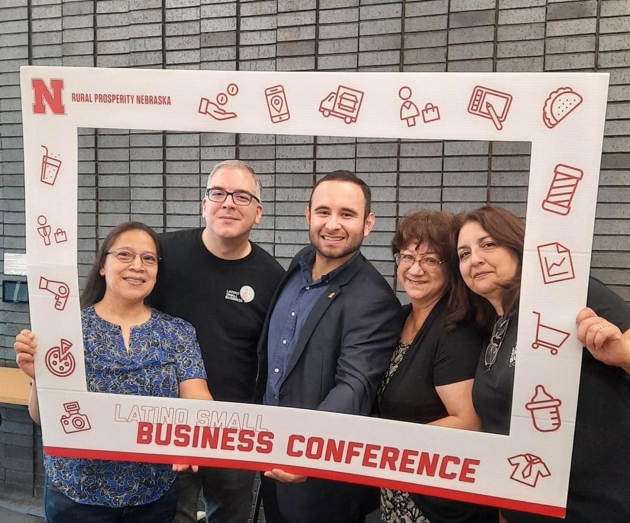 Midwest Bank Staff posing for a picture at the Hispanic Business Conference