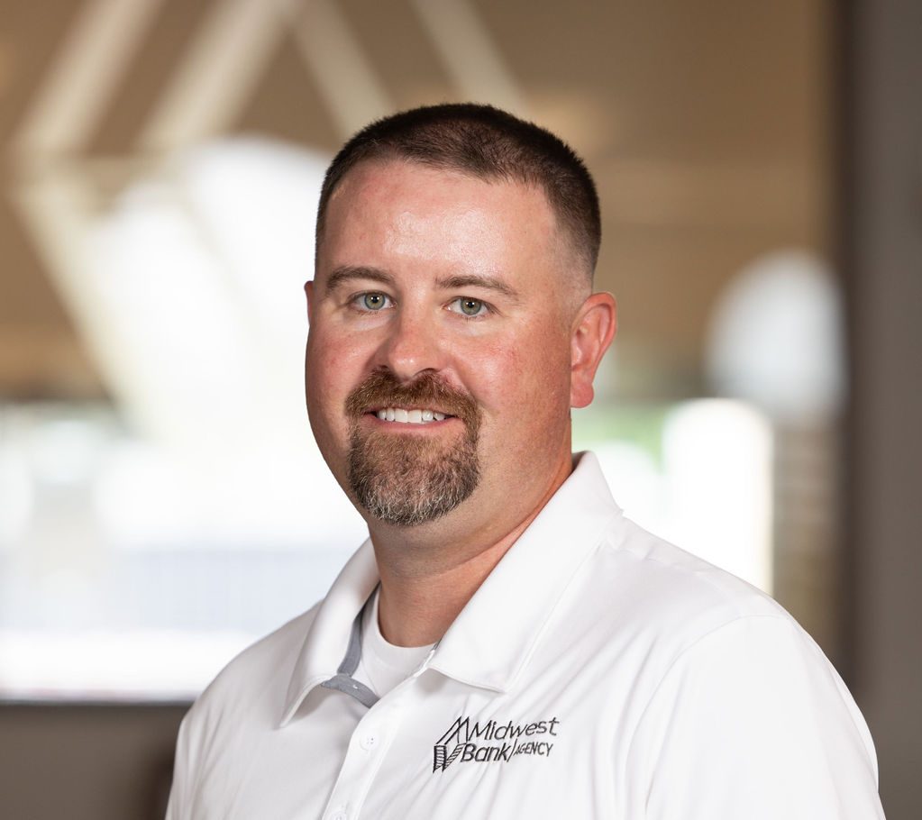 close up of Michael Kuester, Vice President and Insurance agent, From the Pilger Branch