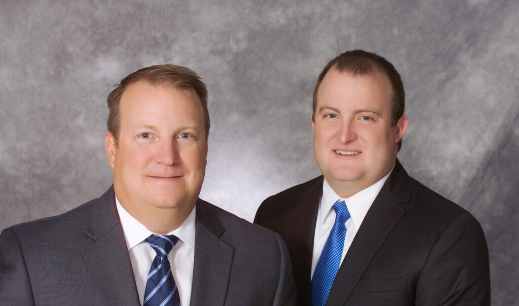 close up of Jeff Phillips CFP, LPL Registered Principle and Nate Phillips CFP, Finacial Advisor of Midwest Bank's Wealth Managment