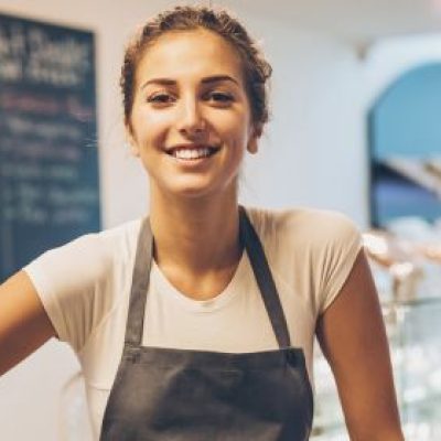 Female small business owner in a bakery