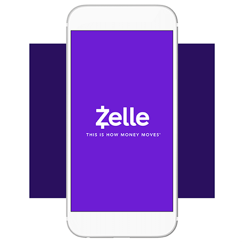 Zelle logo on mobile phone image